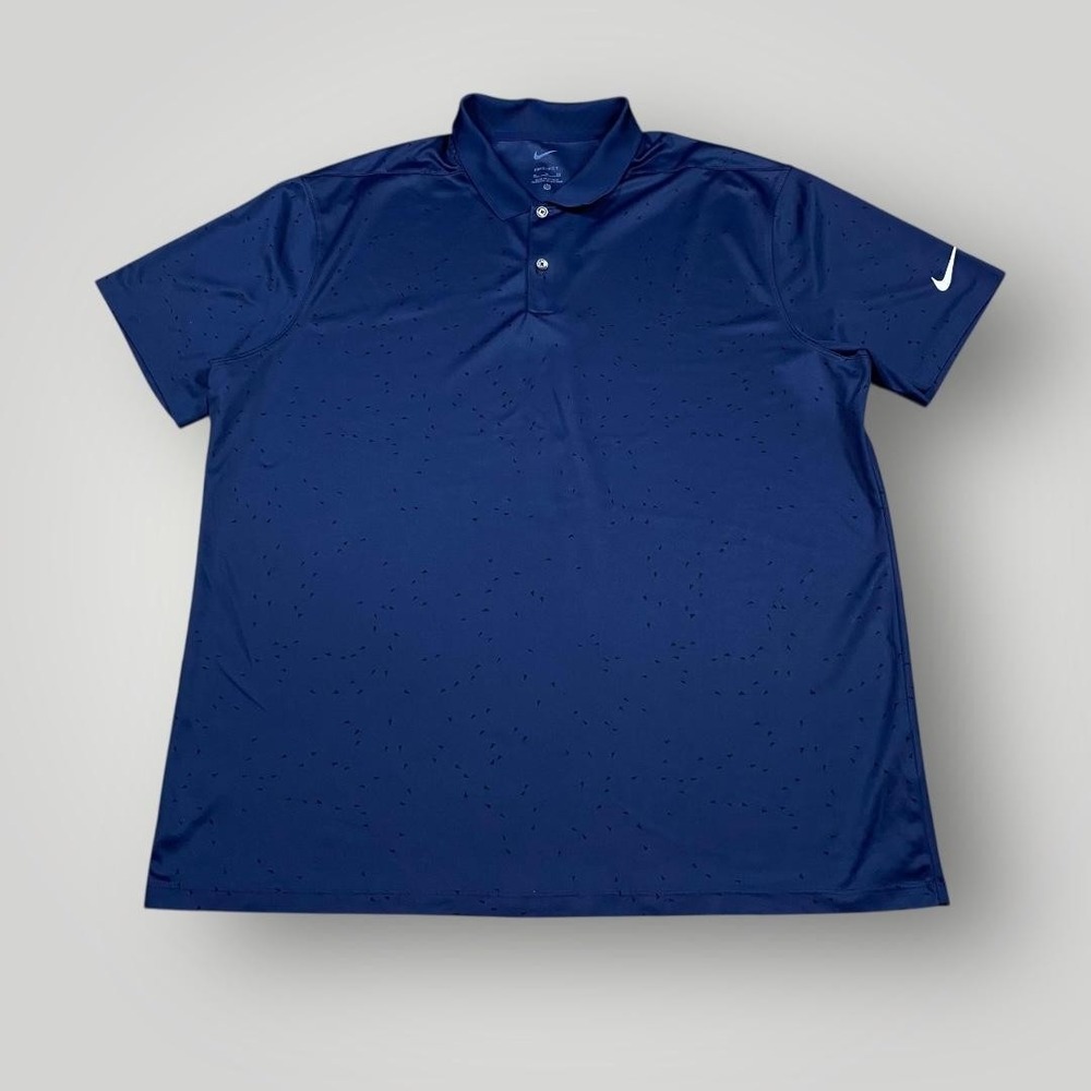 Nike Dri-FIT Victory Polo Shirt Mens XL Navy Printed Golf Performance CU9843-410